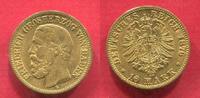 Baden 10 Mark Gold FRIEDRICH GROSHERZOG VON BADEN Karlsruhe -