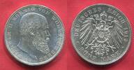 Württemberg 5 Mark Silbermünze Kursmünze, König Wilhelm II -