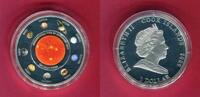 Cook-Inseln Islands 1 Dollar Cu versilbert mit Farbapplikation The Solar System - Das Sonnensystem -