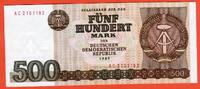 DDR 500 Mark Banknote (nicht verausgabt) Staatswappen und Staatsratsgebäude der DDR -