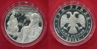 Russland Russia Rußland 3 Rubel Silber M.Y. Lermontov -