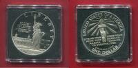 1 Dollar Silbermünze 1986 USA Statue of Liberty Polierte Platte in Kapsel