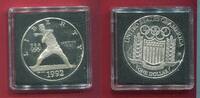 1 Dollar Silbergedenkmünze 1992 USA Olympiade Barcelona Baseball 1992 Polierte Platte in Kapsel