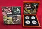 Neuseeland 4 x 2 Dollars Silber 1930's Classic Speedsters - 1 OZ Silver Coin Set - -