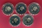 Bundesrepublik Deutschland 5 x 5 Euro Münzen Blauer Planet Erde Komplettsatz A,D,F,G & J Polymerring -