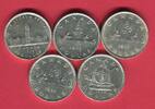 Kanada Canada 5 x 1 Dollar Silber Kanada Lot - Circulation Coins -