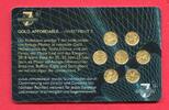 Ruanda 7 x 10 FRW Minigoldmünzen Gold Affordable 7 Investment - Diverse Motive -