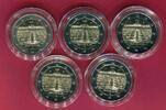 BRD 5 x 2 Euro Gedenkmünzen Länderserie Brandenburg - Sanssouci -