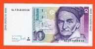 BRD Bundesrepublik Deutschland, FRG, Germany 10 DM Deutsche Mark Banknote Carl Friedrich Gauß - Fehlschnitt -