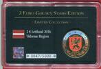 Lettland 2 Euro Farbprägung vergoldet 2 Euro Golden Stars-Edition - Vidzeme Region -