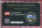 Lettland 2 Euro Farbprägung vergoldet 2 Euro Golden Stars-Edition - Riga Kulturhauptstadt -