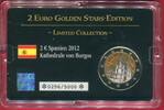 Spanien 2 Euro Farbprägung vergoldet 2 Euro Golden Stars-Edition - Kathedrale von Burgos -