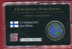 Finnland 2 Euro Farbprägung vergoldet 2 Euro Golden Stars-Edition - Jean Sibelius -
