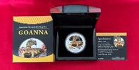 Tuvalu 1 Dollar Silber Australia's Remarkable Reptiles - Goanna / Waran (1 oz, m. Farbapplikation) -