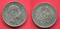 Sachsen 2 Mark Silber 1904 Auf den Tod von König Georg USA au/unc
