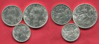 Luxemburg Luxembourg 50, 20, 100 Franc, Johann der Blinde Satz 3 Münzen Erhaltung Quality -