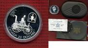 Kanada, Canada 20 Dollars Silbermünze mit Hologramm 20 Dollars 2000 Taylor Steam Buggy Auto Kinegramm und Originalverpackung Picture