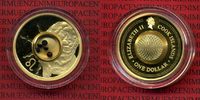 Cook Islands 1 Dollar Edelsteine Zodiac Sternzeichen Cook Islands 1 Dollar Sternzeichen Löwe mit Edelsteinen vergoldet PP Picture