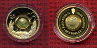 Cook Islands 1 Dollar Edelsteine Zodiac Sternzeichen Cook Islands 1 Dollar Sternzeichen Krebs mit Edelsteinen vergoldet PP Picture