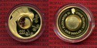 Cook Islands 1 Dollar Edelsteine Zodiac Sternzeichen Cook Islands 1 Dollar Sternzeichen Wassermann mit Edelsteinen vergoldet PP Picture