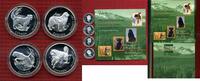 Kanada Satz 4 x 50 Cents Silber Sterling Silver 50 Cent Four Coin Set - Canada's Best Friends - Dogs - Hunde -