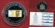 Sambia Zambia 1000 Kwacha Farbmünze Sambia 1000 Kwacha Farbmünze 1999 Motiv: 200 Euro Banknote Cu/Ni PP Picture