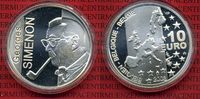 Belgien 10 Euro Silbermünze Georges Simenon Picture