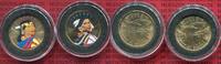 USA 2 x 1 Dollar USA 2 x 1 Dollar Sacagawea 2000 und 2001 als Farbmünzen Picture
