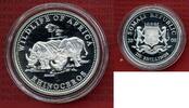 Somalia 250 Shillings Silbermünze Somalia 250 Shilling 2000, African Wildlife, Nashorn PP Silber Picture