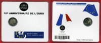 Frankreich 2 Euro Münze Gedenkmünze Jubiläum 10 Jahre Euro Bargeld -