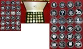 Lot von 24 Silbermünzen Fußball Motivmünzen Set PP Picture