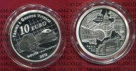 Frankreich, France 10 Euro Silber Eisenbahn - Paris-Nord Saint Pancras -