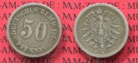 Kaiserreich 50 Pfennig Silber 50 Pfennig Silber, 1876 J J. 7, sehr schön, nicht gereinigt Picture