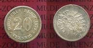 Kaiserreich 20 Pfennig Silbermünze 20 Pfennig Silber, 1876 F J. 5 , kleiner Adler, Picture