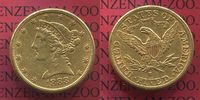 USA 5 Dollars Dollar Half eagle Liberty, Frauenkopf, Coronet Head Picture