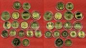 BRD, Belgien, Österreich etc 17 vergoldete Euro Gedenkmünzen Lot von 17 vergoldeten Euro Gedenkmünzen Picture