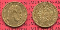 Preußen, Prussia State of German Empire 10 Mark Goldmünze Preußen 10 Mark Gold 1875 A J. 245 Wilhelm I. Kursmünze Circulation Coin Picture