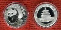 China Volksrepublik PRC 10 Yuan 1 Unze Silber Panda Picture
