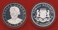 Somalia, Somali Republic 250 Shillings Silbermünze 2002 Julius Caesar, 100 - 44 vor Christus Proof with capsule & German coa