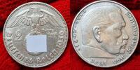 Deutschland Germany 1933 - 1945 2 Mark Gedenkmünze Hindenburg Key Date Seltenstes Stück der Serie -