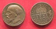 Deutschland Kaiserreich Bayern 10 Mark Probe Karl Goetz Motivprobe Ludwig III. Pattern Essai Kupfer -