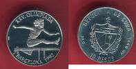 Kuba 10 Pesos Silber Olympiade in Barcelona 1992 - Hürdenlauf -