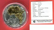 Ruanda Rwanda 50 Francs Amafaranga Berggorilla Gorilla - Silbermünze mit 24 Karat Goldapplikation -