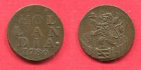 Niederlande Provinz Holland 1 Duit CU Kupfer Lion Letztes Prägejahr Last Year of Mintage -