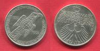 Bundesrepublik Deutschland, Germany FRG 5 DM Gedenkmünze Silber Germanisches Museum in Nürnberg Adlerfibel -