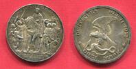 Germany Deutschland Preußen Prussia 3 Mark Silber 1913 Jahrhundertfeier der Befreiungskriege Napoleon Defeat Unc patina