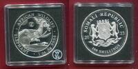 Somalia Somali Republic 100 Shillings Silbermünze Elefant - Elephant (1 oz, Privy Mark W14) -