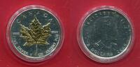 Kanada 5 Dollar Silber Maple Leaf (m. Teilvergoldung, 1 oz) -