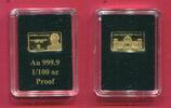 Deutschland BRD Goldbarren Kanzler und Präsidenten - Konrad Adenauer (1/100 oz) -