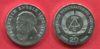 Eastern Germany DDR GDR 20 Mark Silber 1970 150. Geburtstag Friedrich Engels (1820-1895) unc